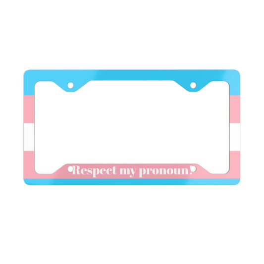 Transgender Metal License Plate Frame