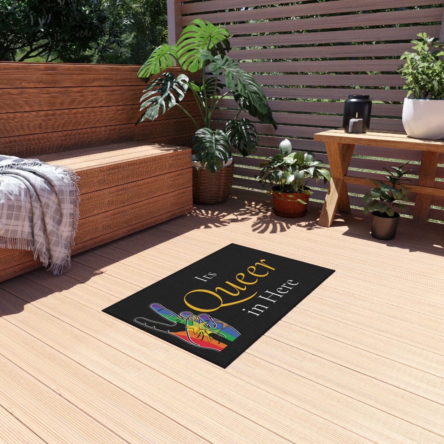 It's Queer in Here- Outdoor Rug