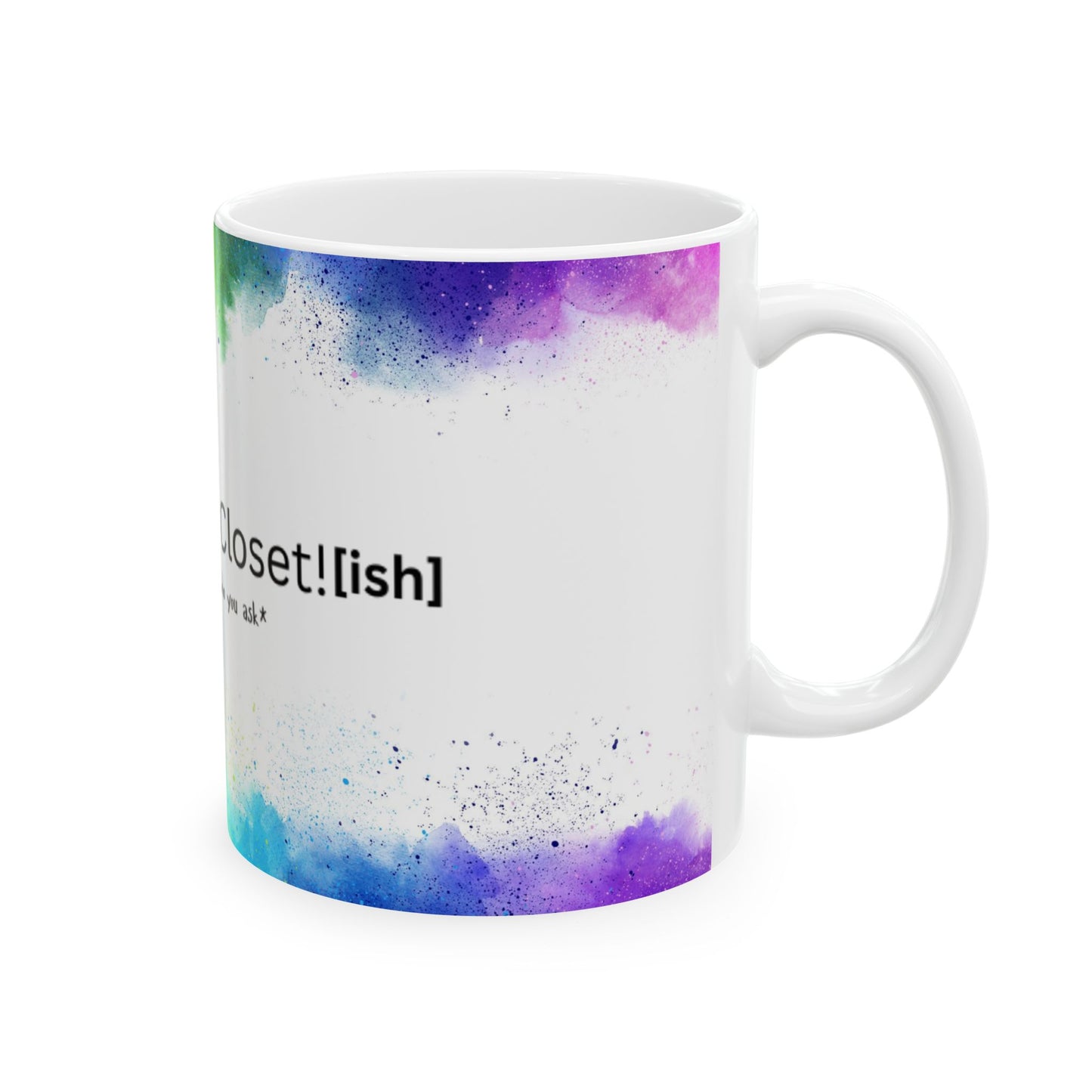 Out of the Closet (ish) Ceramic Mug, (11oz, 15oz)