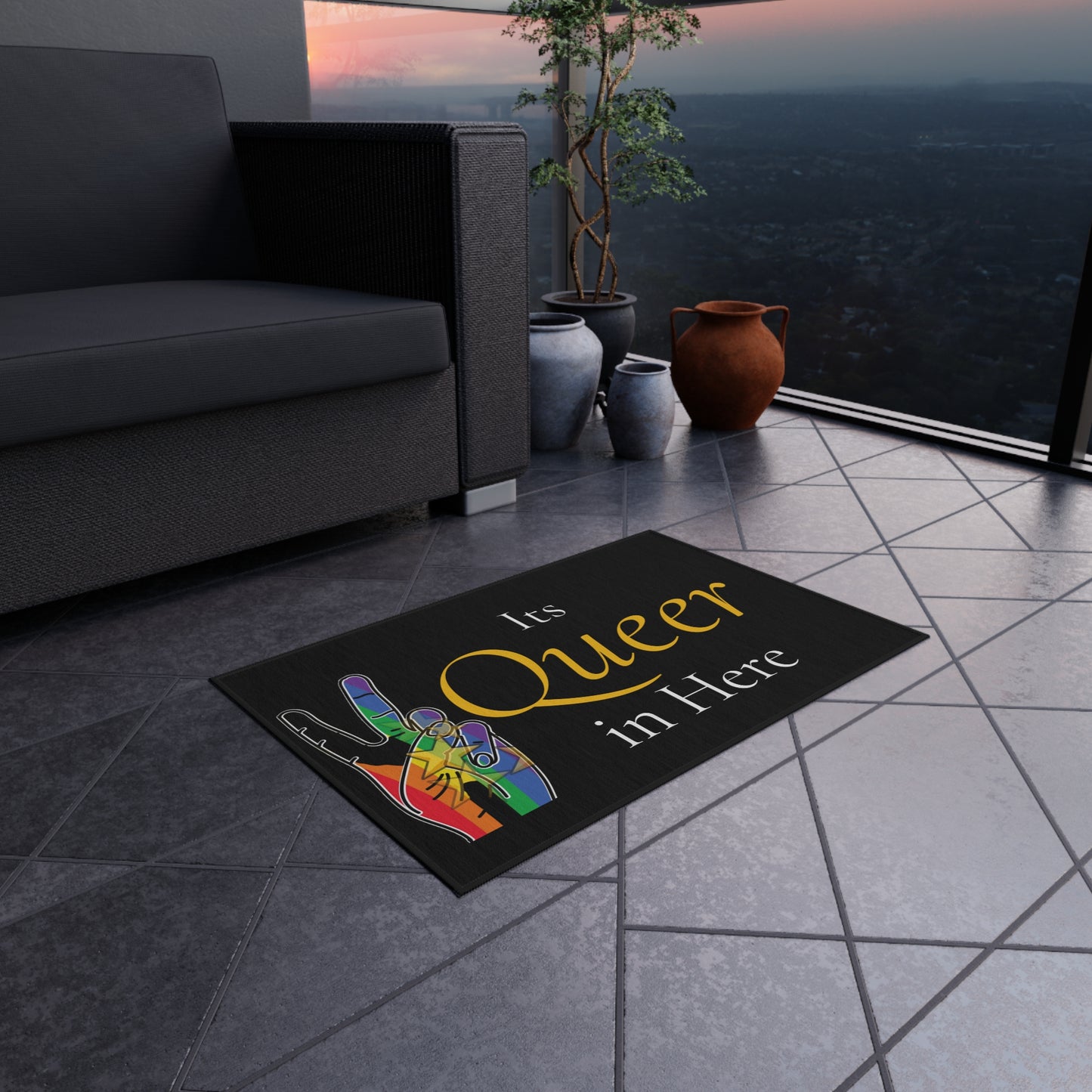 It's Queer in Here- Outdoor Rug